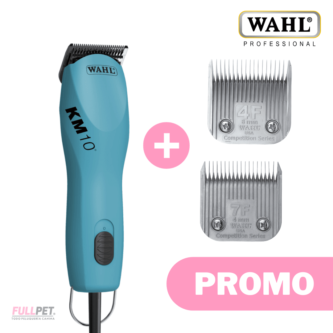 PACK Maquina Profesional WAHL KM10 + Cuchillo 7F y 4F Competition