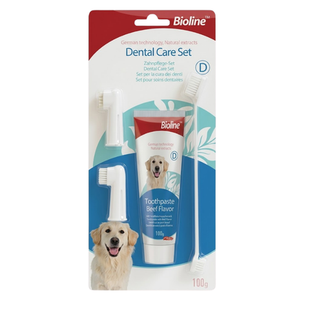 Bioline Kit Dental con Pasta Sabor Carne