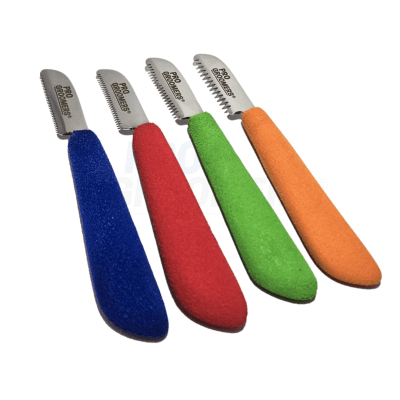 Set de Cuchillas de Stripping Pro Groomers COLOR SOFT GRIP (4 Uni)