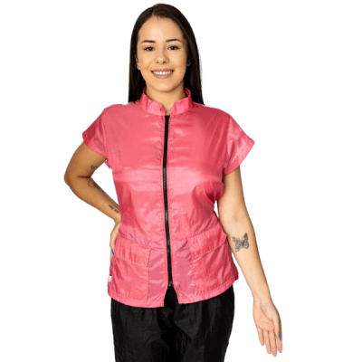 Chaqueta de Peluquería Profesional Rosa Claro [Paw Color] (Femenino)