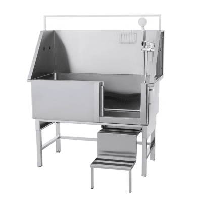 Bañera Grande de Acero Inoxidable con Brazo para Mascotas Pro Groomers PG-231