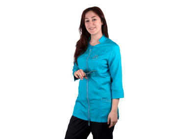 Chaqueta de Peluquería Tikima Aleria Turquesa