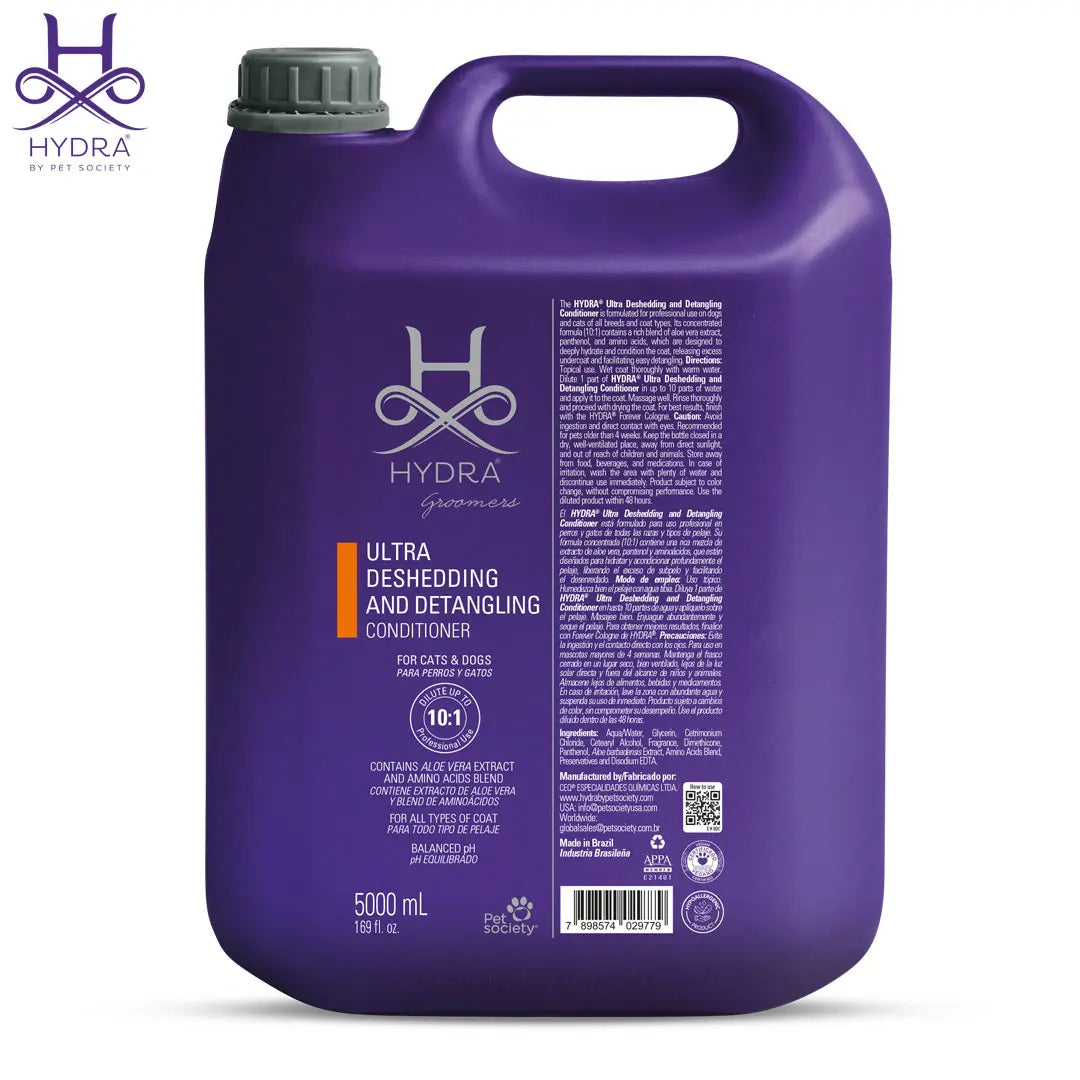 Acondicionador HYDRA Groomers - Ultra Deshedding and Detangling 5lt (Acondicionador Desenredante)