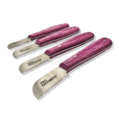 Set de Cuchillas de Stripping Pro Groomers PINK (4 Uni)