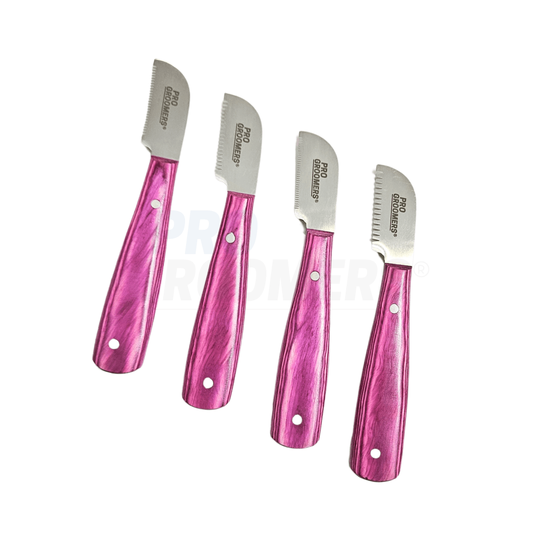 Set de Cuchillas de Stripping Pro Groomers PINK (4 Uni)