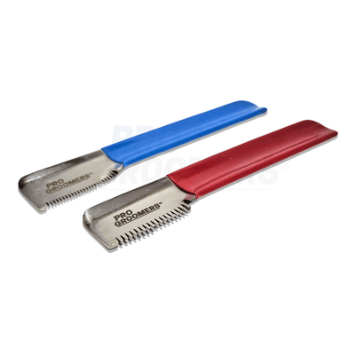 Set de Cuchillas de Stripping Pro Groomers GRIP BLUE and RED (2 Uni)