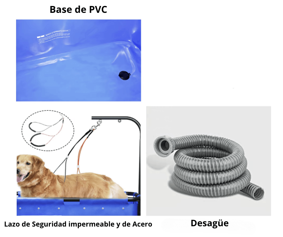 Bañera Portátil con Brazo para Mascotas Pro Groomers