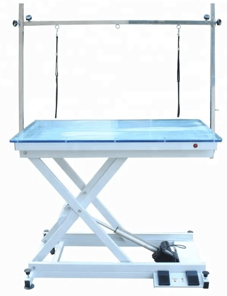 Mesa grande elétrica com LED para tosa profissional.