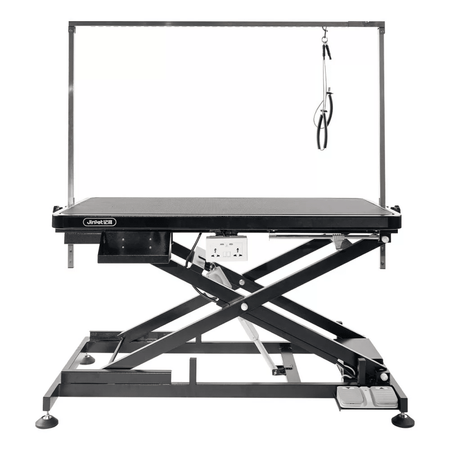 Mesa elétrica grande para tosa de animais de estimação com apoio de braço completo - JIRPET 007J DELUXE 