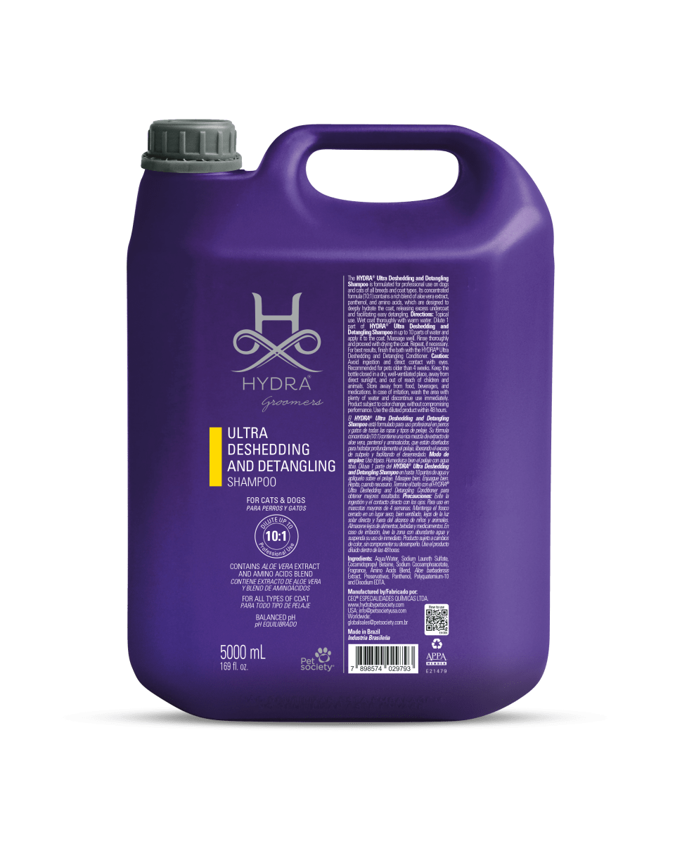 Shampoo HYDRA Groomers - Ultra Deshedding and Detangling 5LT (Shampoo Desenredante)
