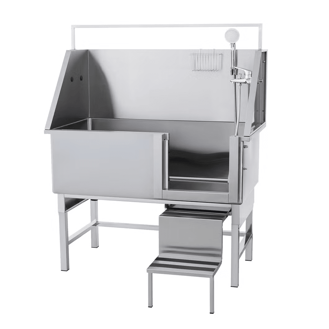 Bañera Grande de Acero Inoxidable con Brazo para Mascotas Pro Groomers PG-231