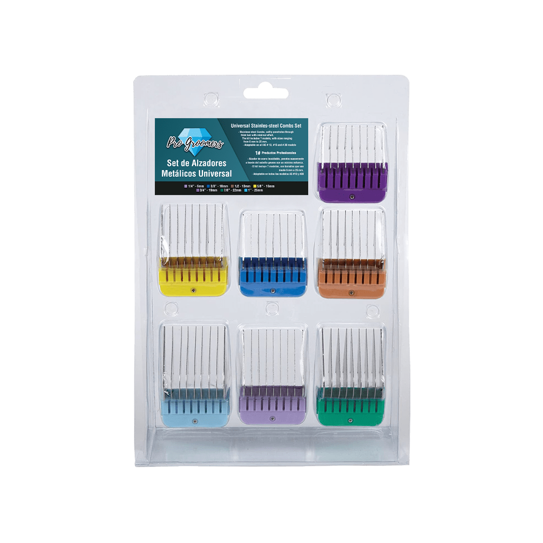 Set Alzadores Metalicos Pro Groomers (7 unidades)