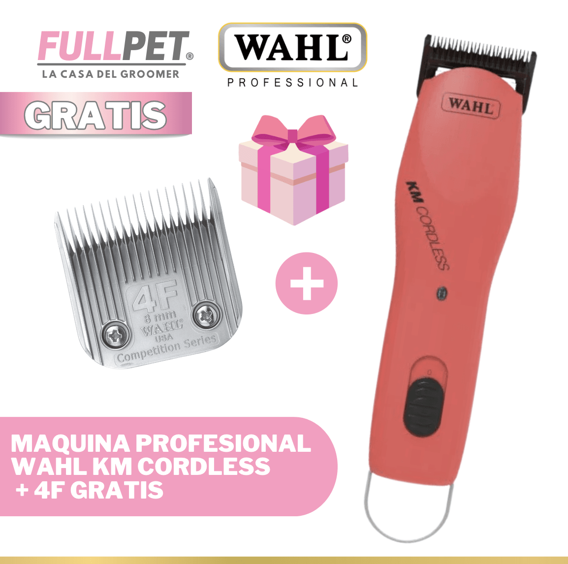 PROMO Maquina KM Cordless Brushless 2 Vel. Wahl + CUCHILLO 4F GRATIS