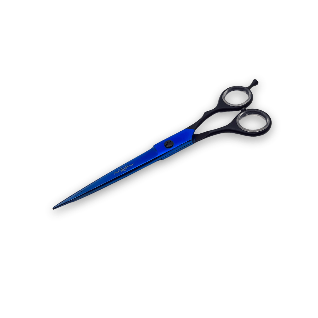 Tijera Recta Chrome Blue 7" Pro Groomers