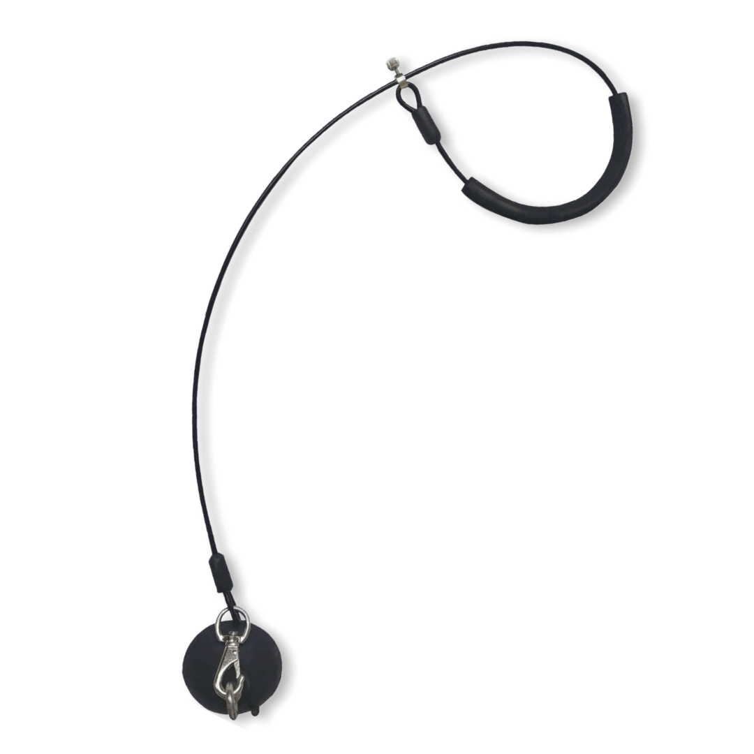 Ventosa para Tina con Piola de Acero Negra Aeolus