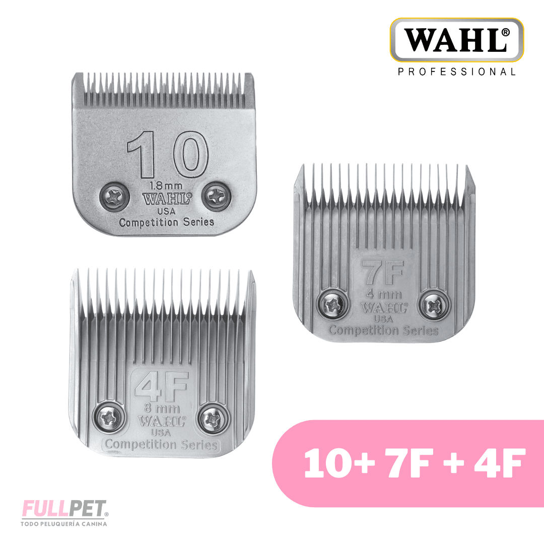 PROMO WAHL PRO - Cuchillos de Peluqueria Canina #10 + 7F + 4F