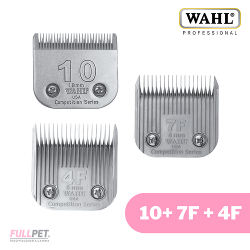 PROMO WAHL PRO - Cuchillos de Peluqueria Canina #10 + 7F + 4F
